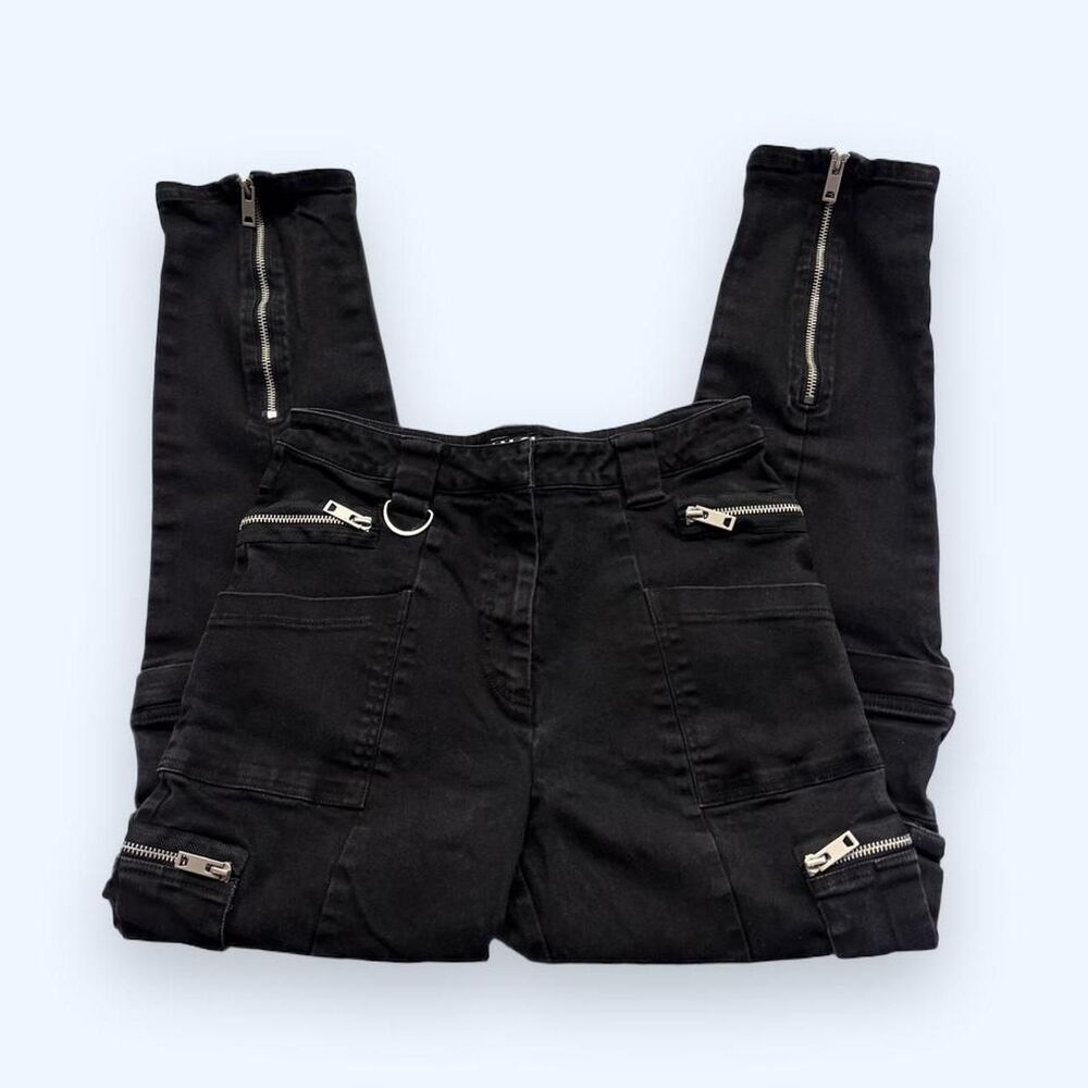 I.AM.GIA Women's Black Denim Convertible Cargo Utility Pants